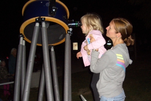 Stargazing Mom and Girl September 27, 2013